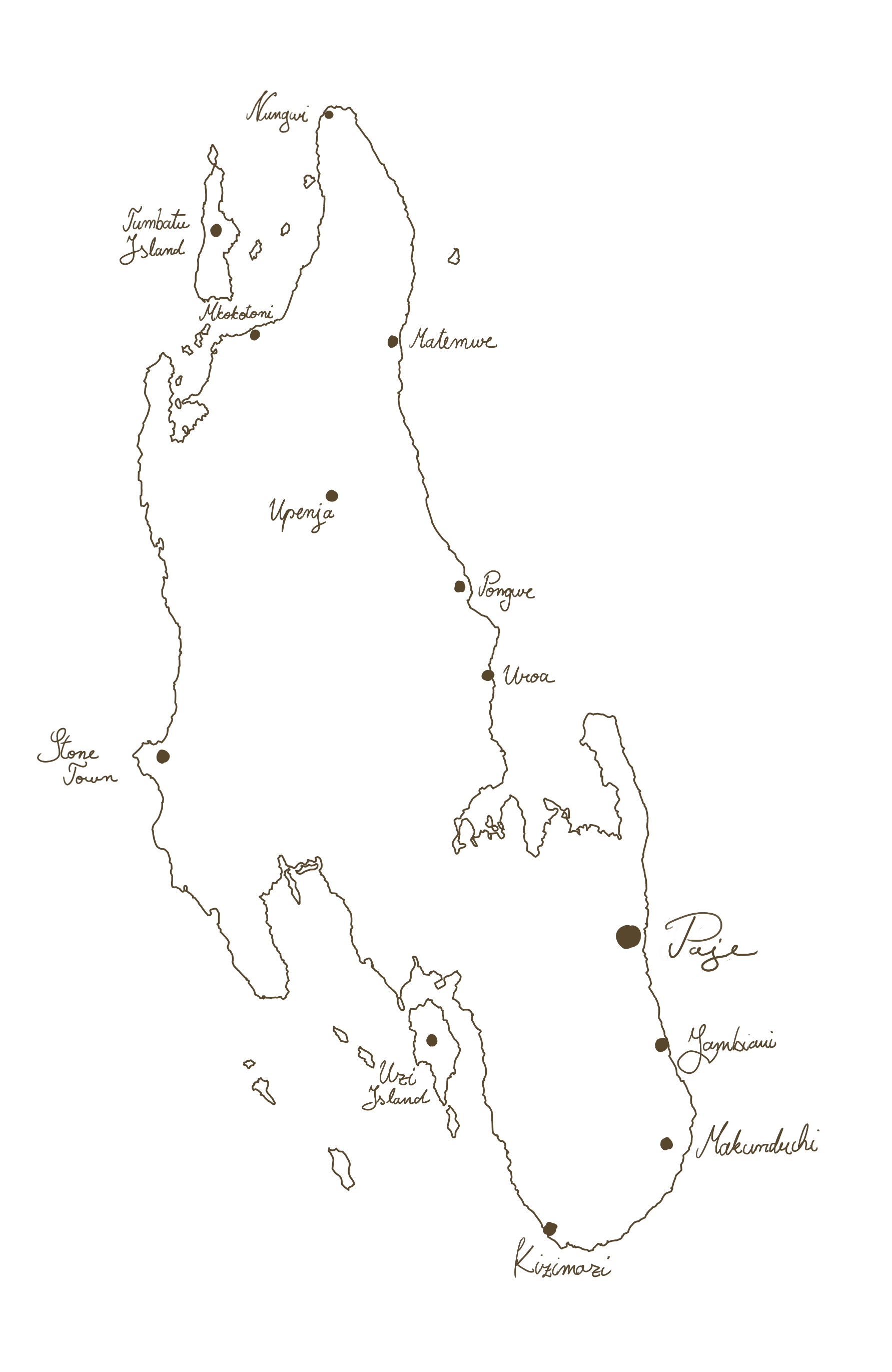 Zanzibar Island Map